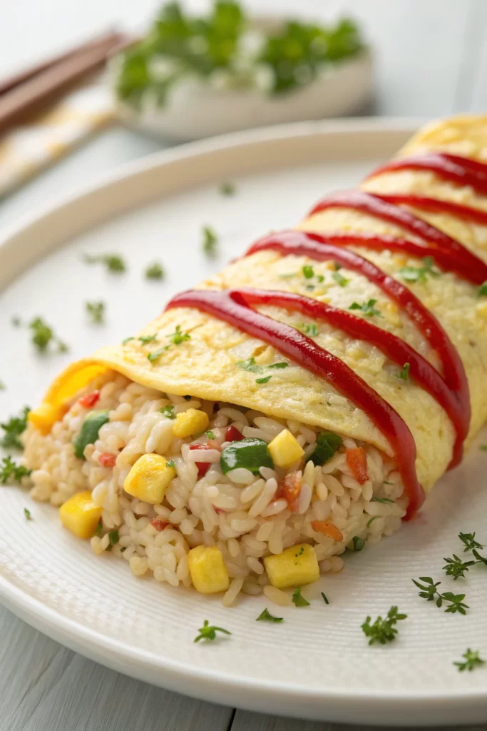 Omurice Japanese Rice Omelet Recipe