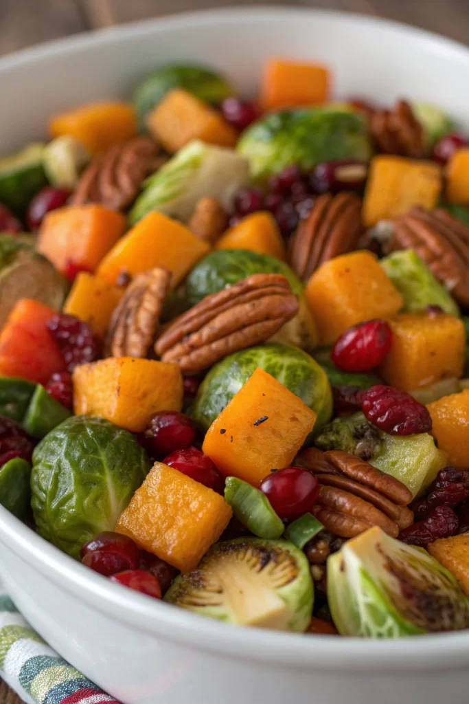 Roasted Butternut Squash and Brussels Sprouts Salad