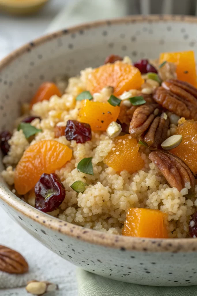 Roasted Pumpkin Quinoa Salad With Pecan Cranberry