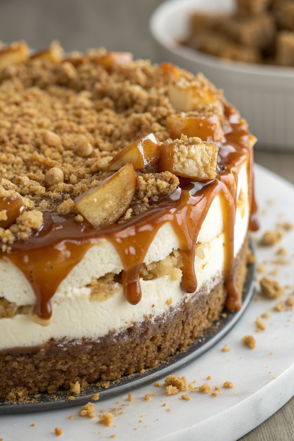 Salted Caramel Apple Pie Cheesecake Recipe