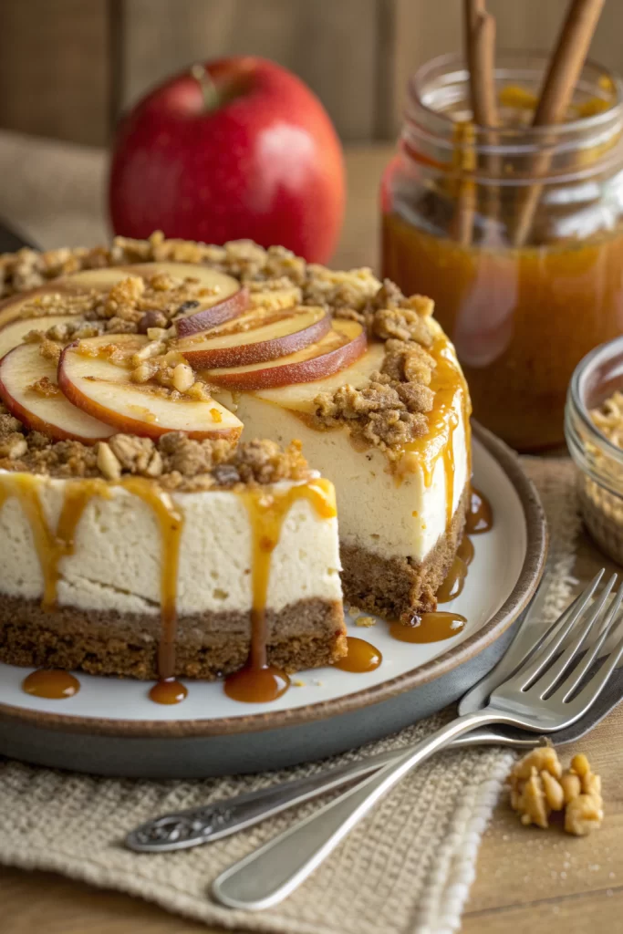 Salted Caramel Apple Pie Cheesecake Recipe
