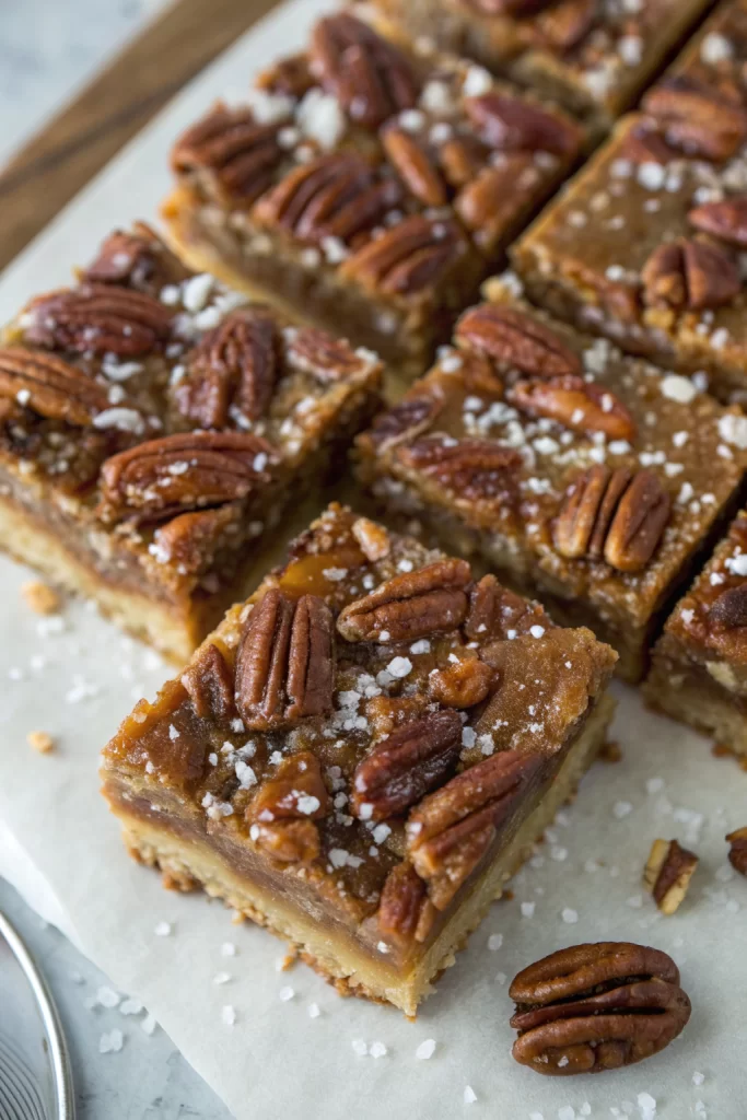 Salted Maple Pecan Pie Bars Recipe