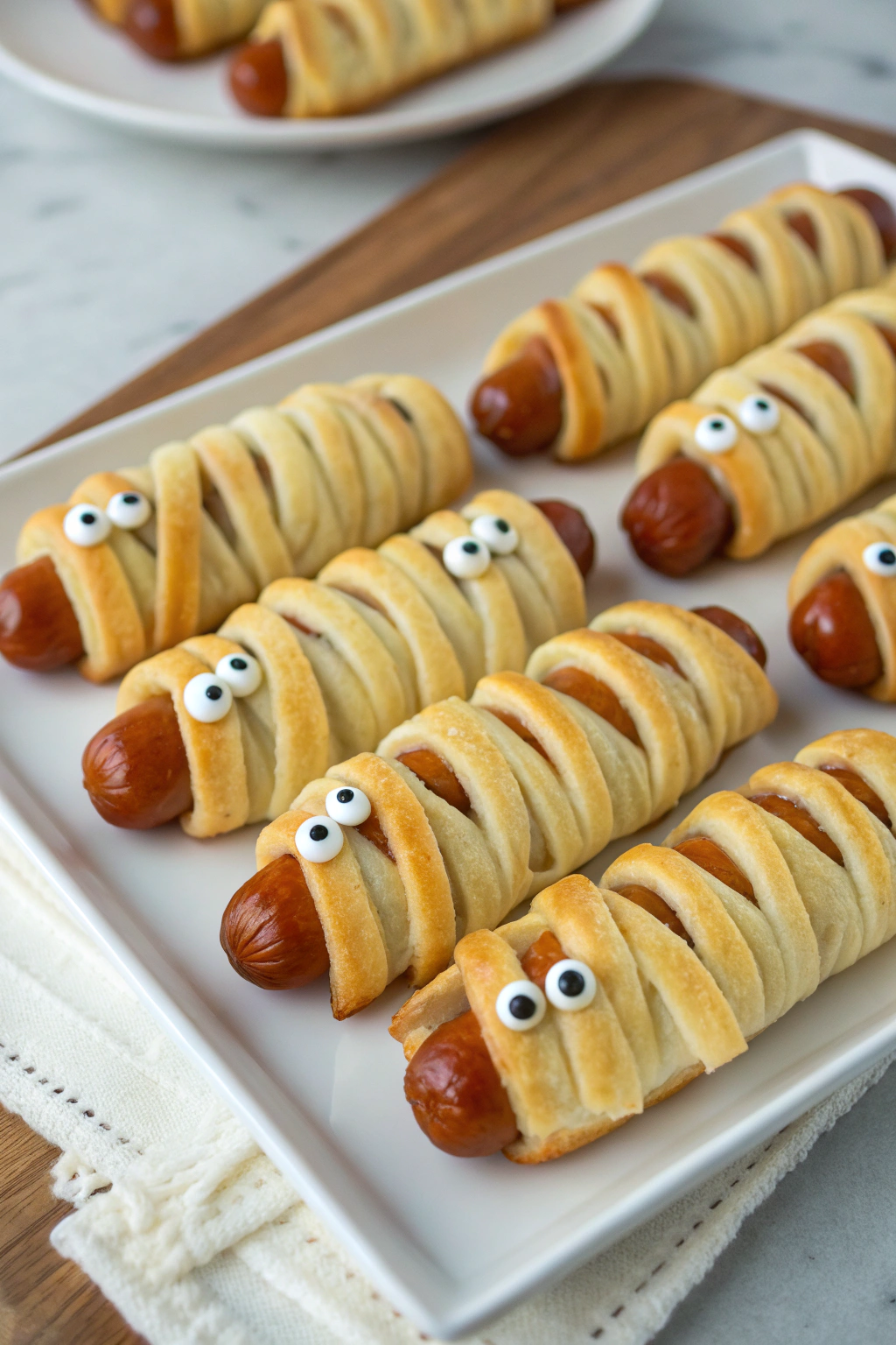 Tasty Mummy Hot Dogs Halloween Recipe