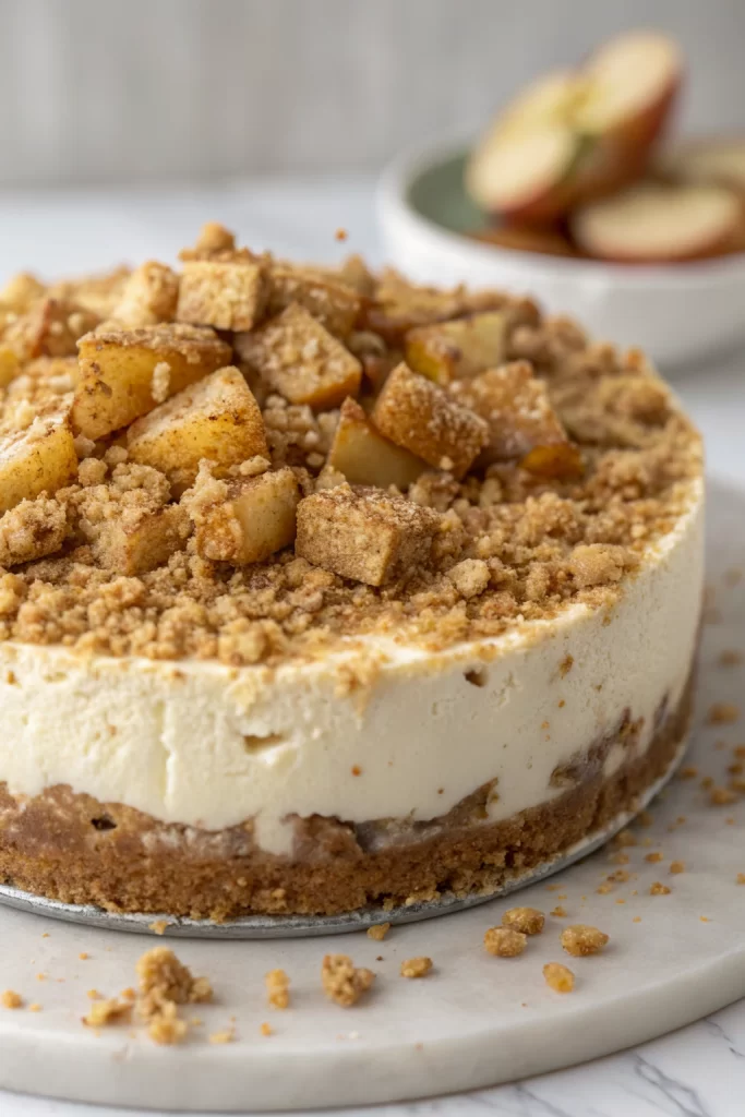Vegan Apple Crumble Cheesecake