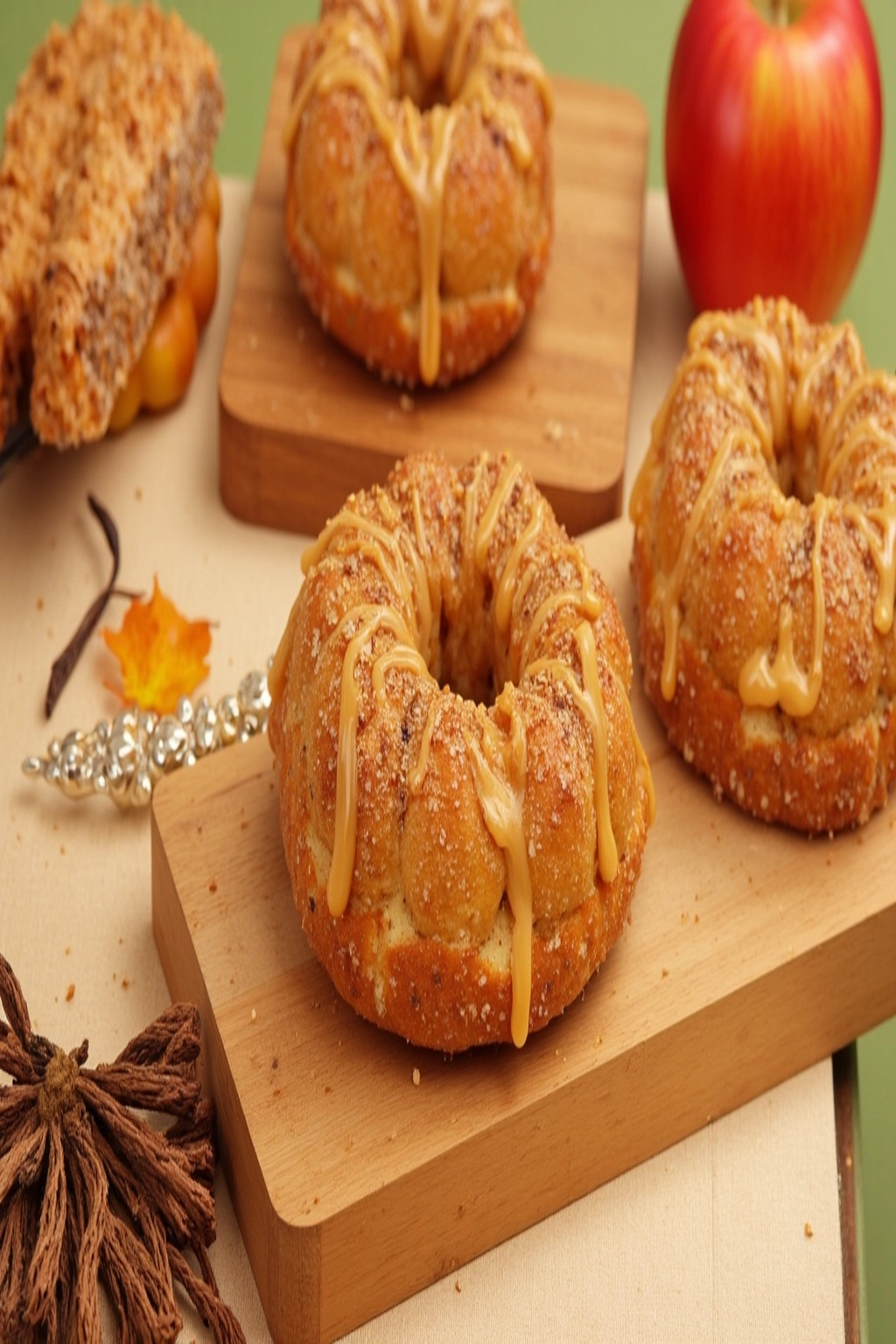 Vegan Apple Puff Pasty Doughnuts Recipe