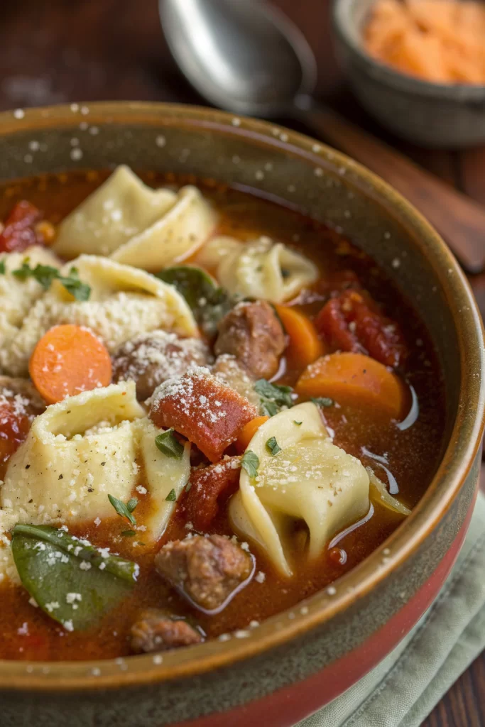 Autumn Tortellini Soup With Sausage Recipe