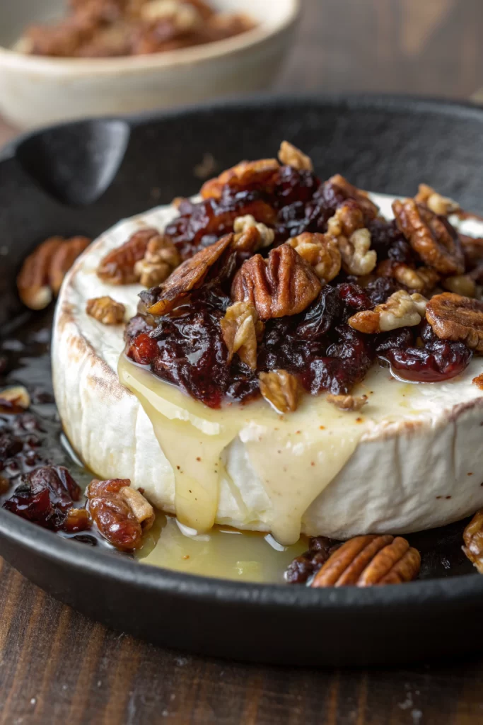 Baked Brie with Fig Jam and Pecans Recipe