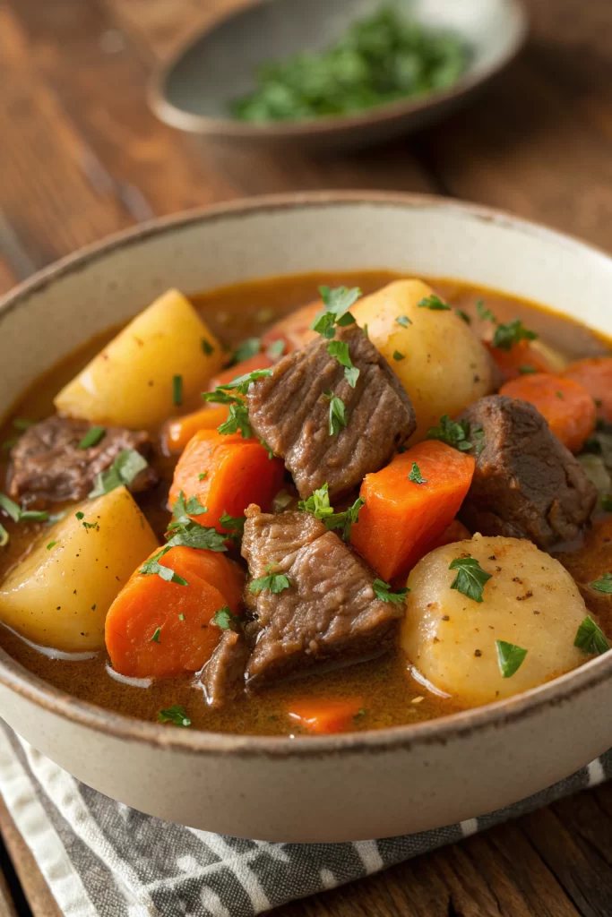 Beef stew with carrots potatoes Recipe