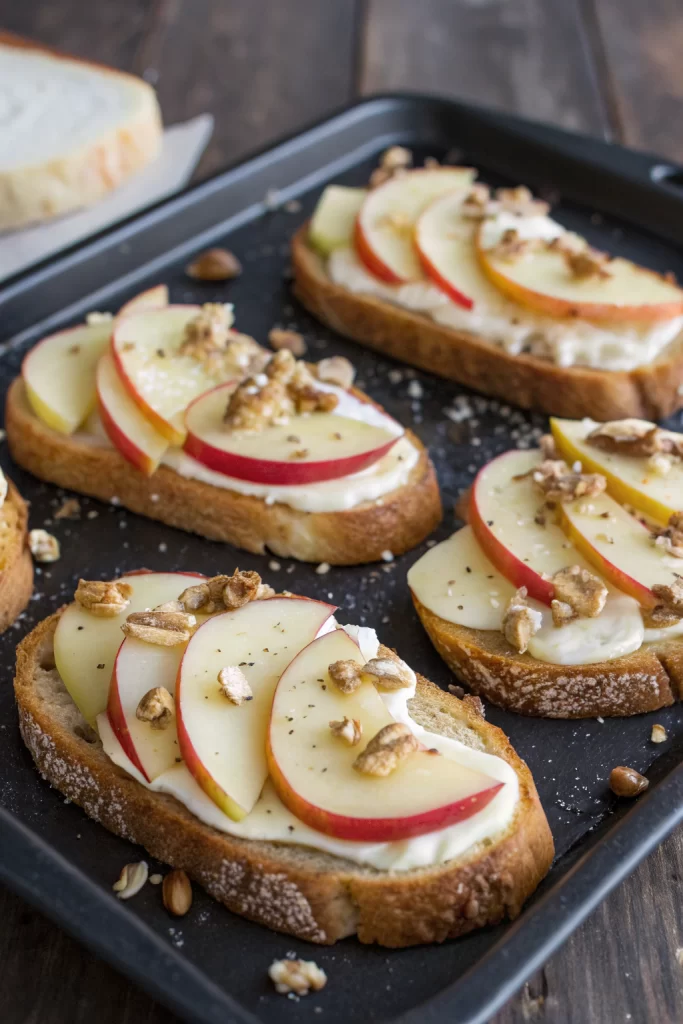 Brie, Apple and Honey Crostini Recipe