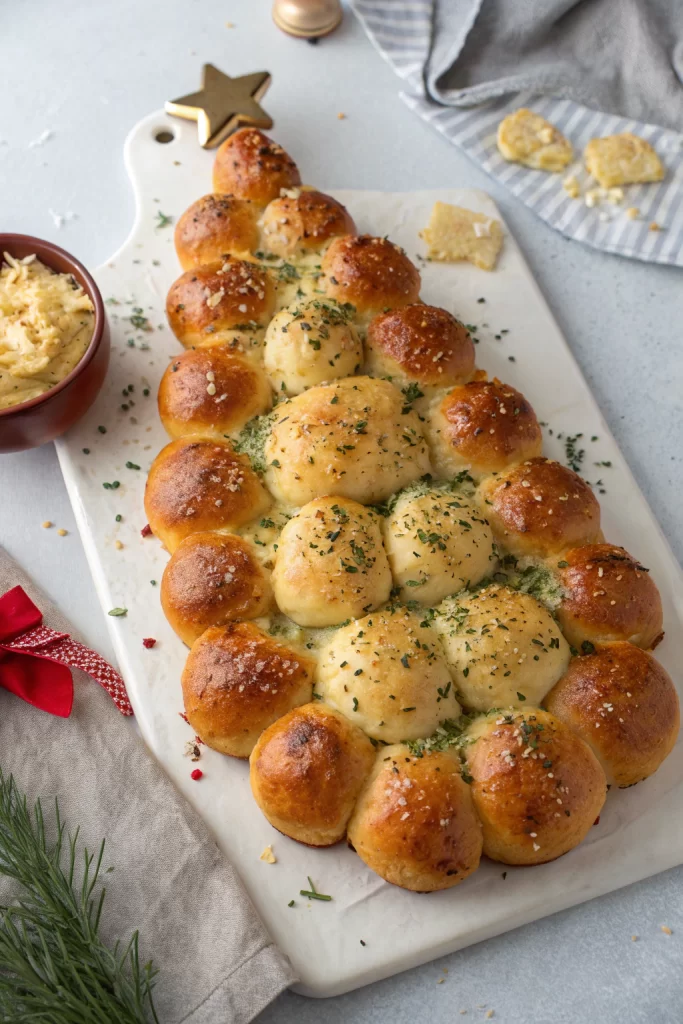 Cheesy Pull Apart Christmas Bread Recipe