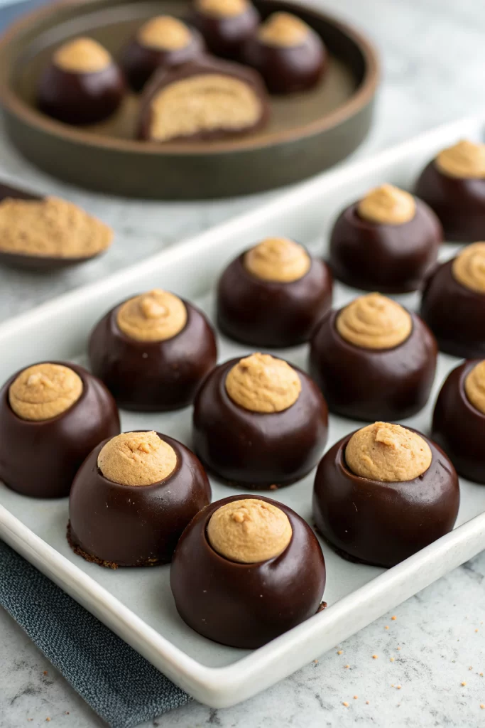 Chocolate Dipped Peanut Butter Balls Recipe