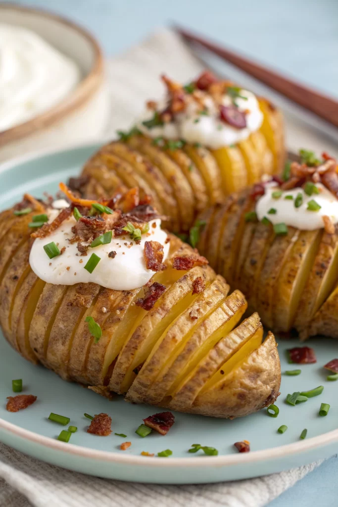 Crispy Loaded Hasselback Potato Bites Recipe