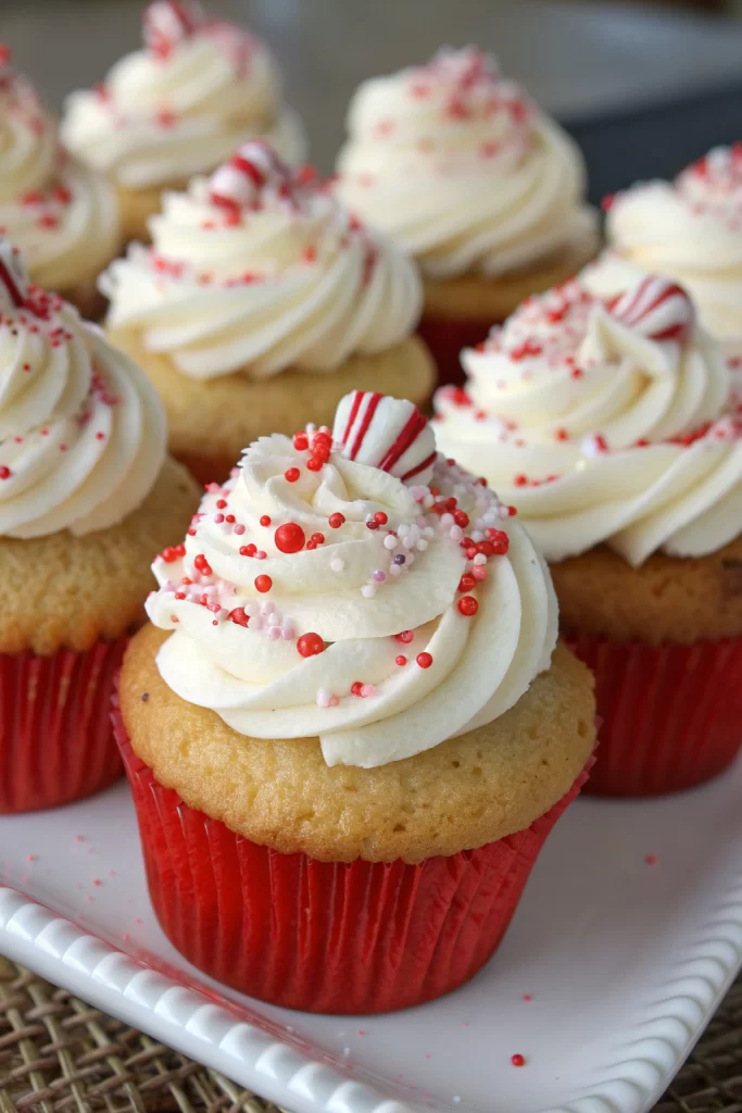 Delicious Candy Cane Cupcakes Recipe