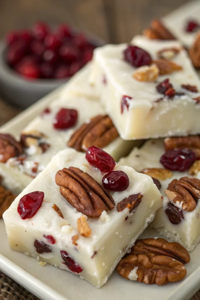 Festive White Chocolate Cranberry Pecan Clusters Recipe