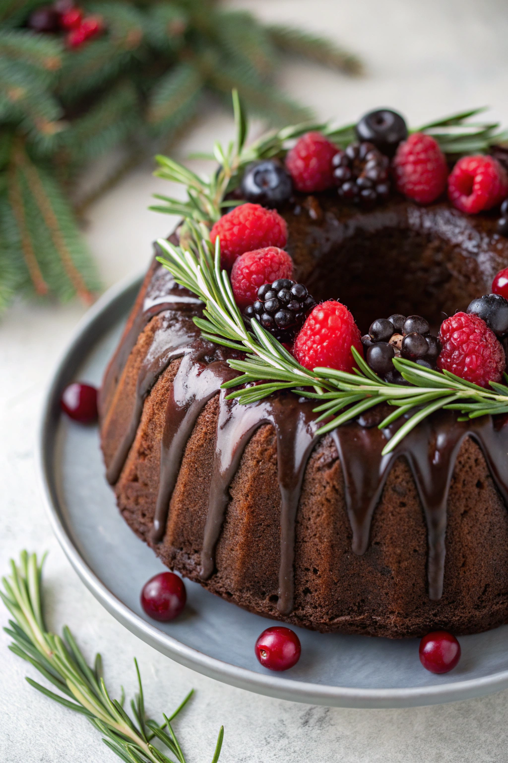 Gingerbread Chocolate Bundt Cake Christmas Wreath Recipe