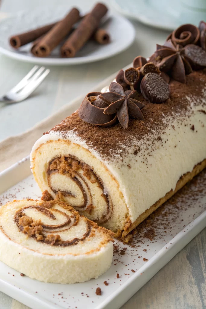 Gourmet Tiramisu Yule Log Cake Recipe