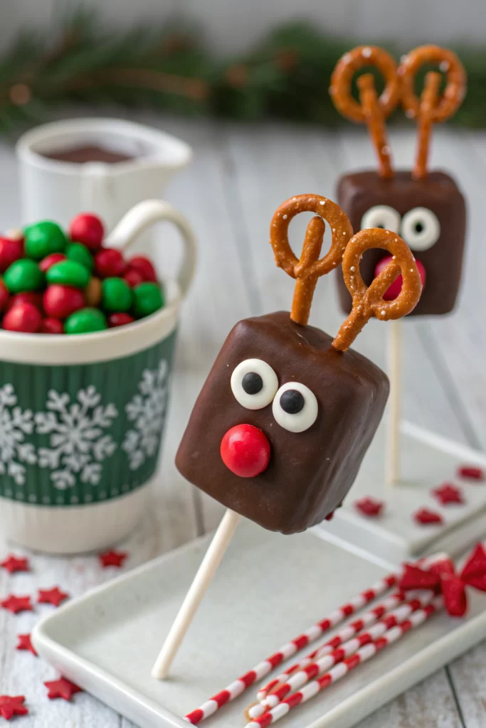 Marshmallow Reindeer Pops Recipe
