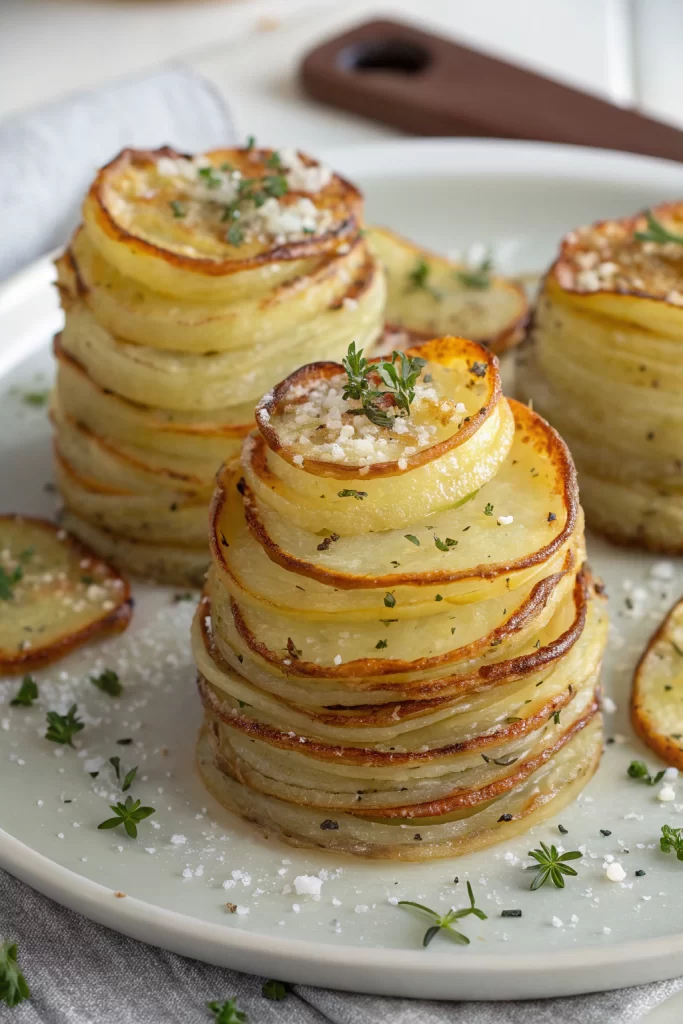 Potato Stacks with Garlic Herb Butter Recipe