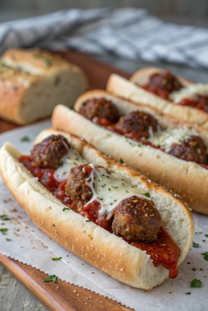 Cheesy Meatball Subs Recipe