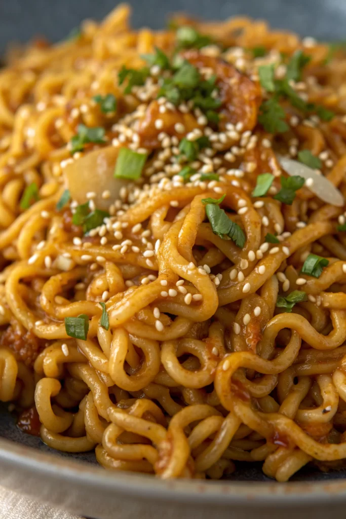 Easy Sesame Garlic Ramen Noodles Recipe