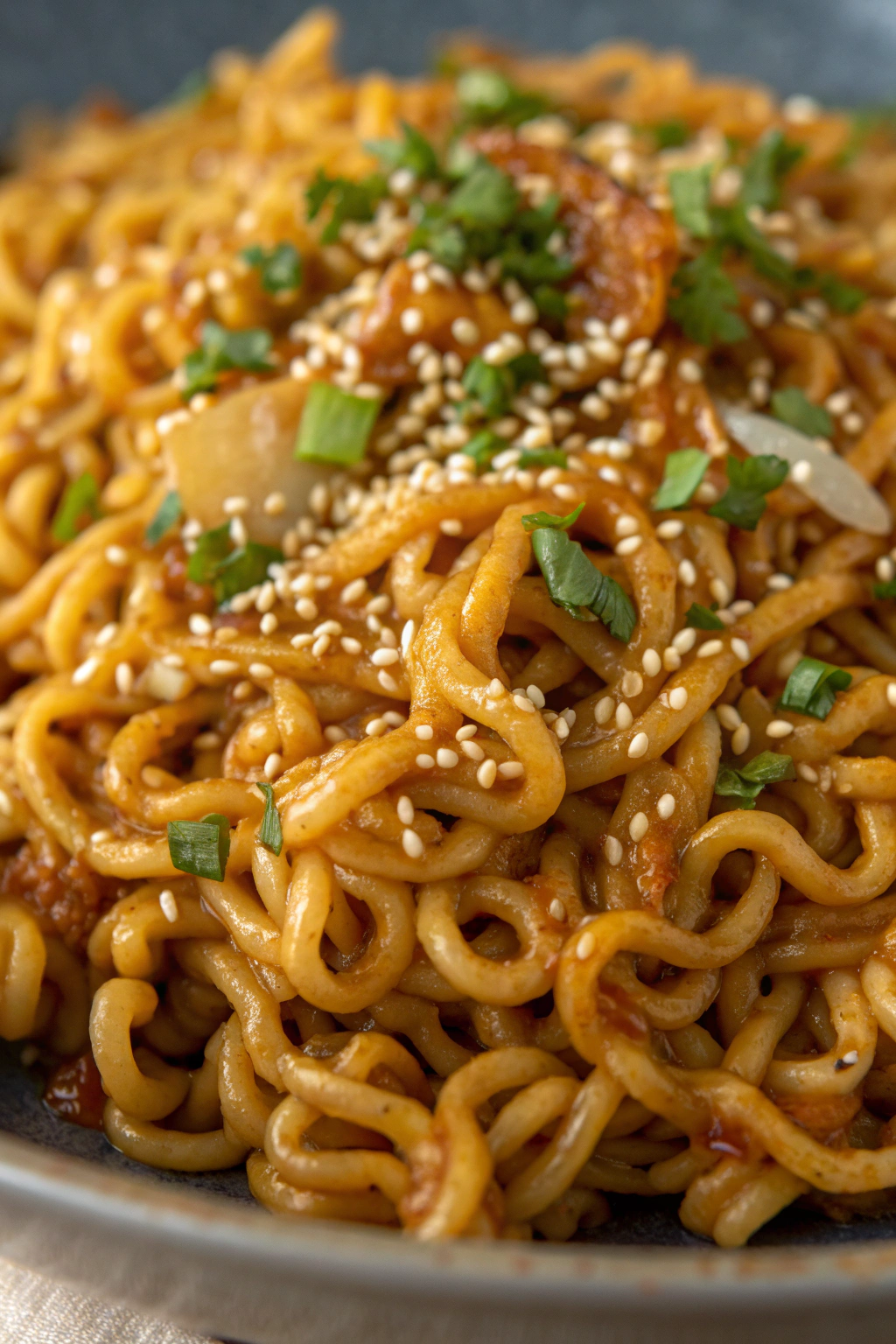 Easy Sesame Garlic Ramen Noodles Recipe