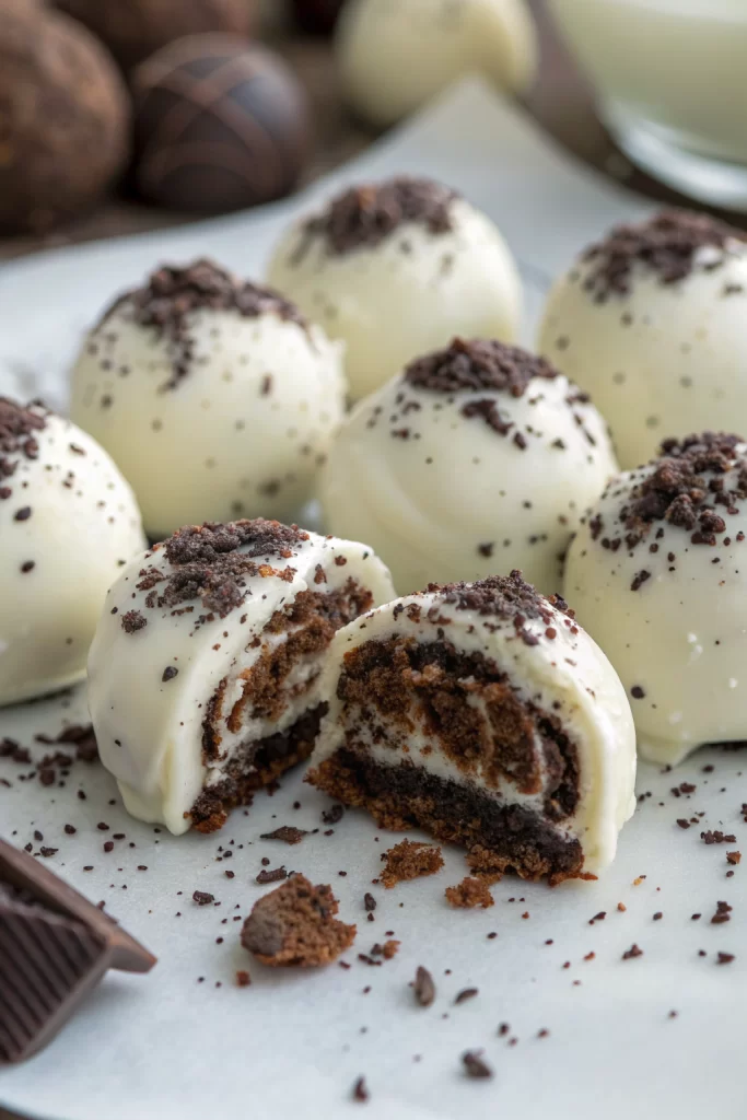 Oreo Balls Covered in White Chocolate Recipe