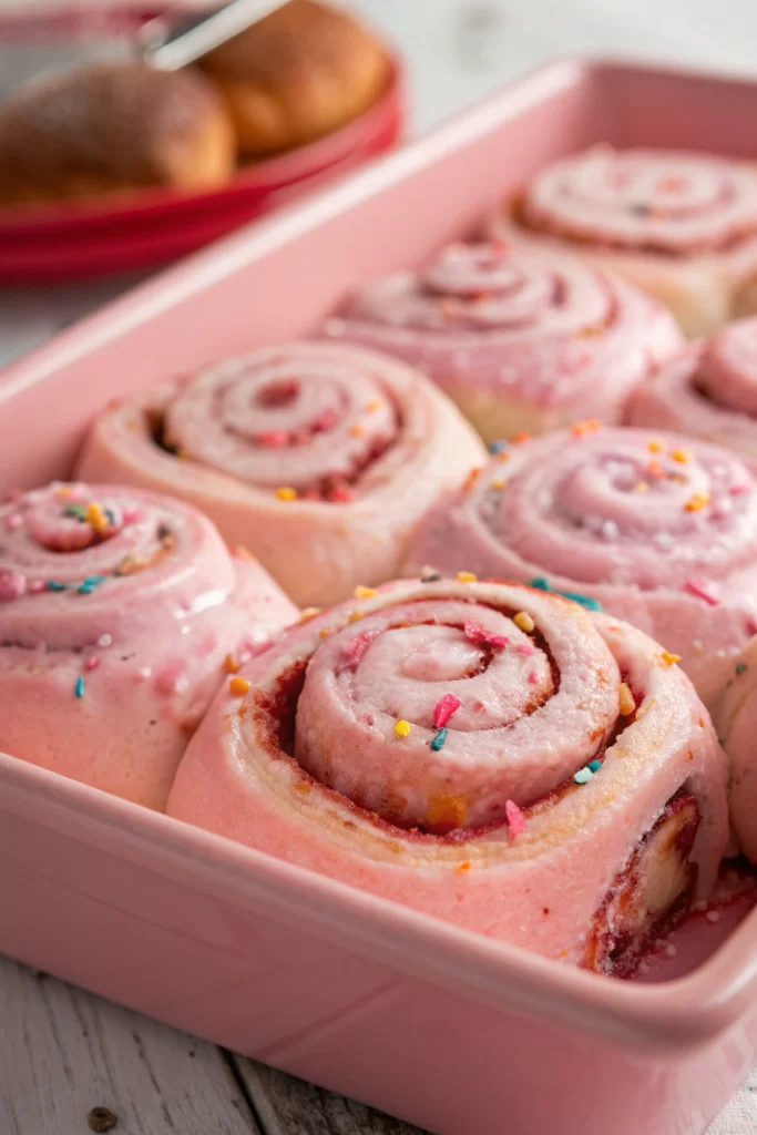 Pink Velvet Cinnamon Rolls Recipe