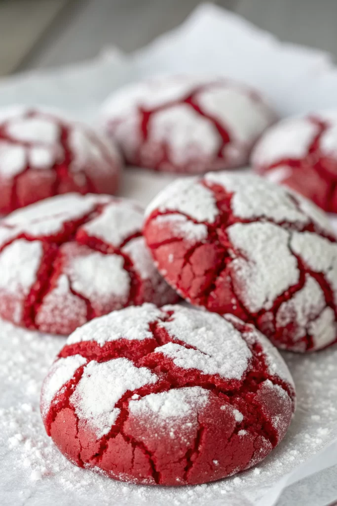 Red Velvet Crinkle Cookies Recipe