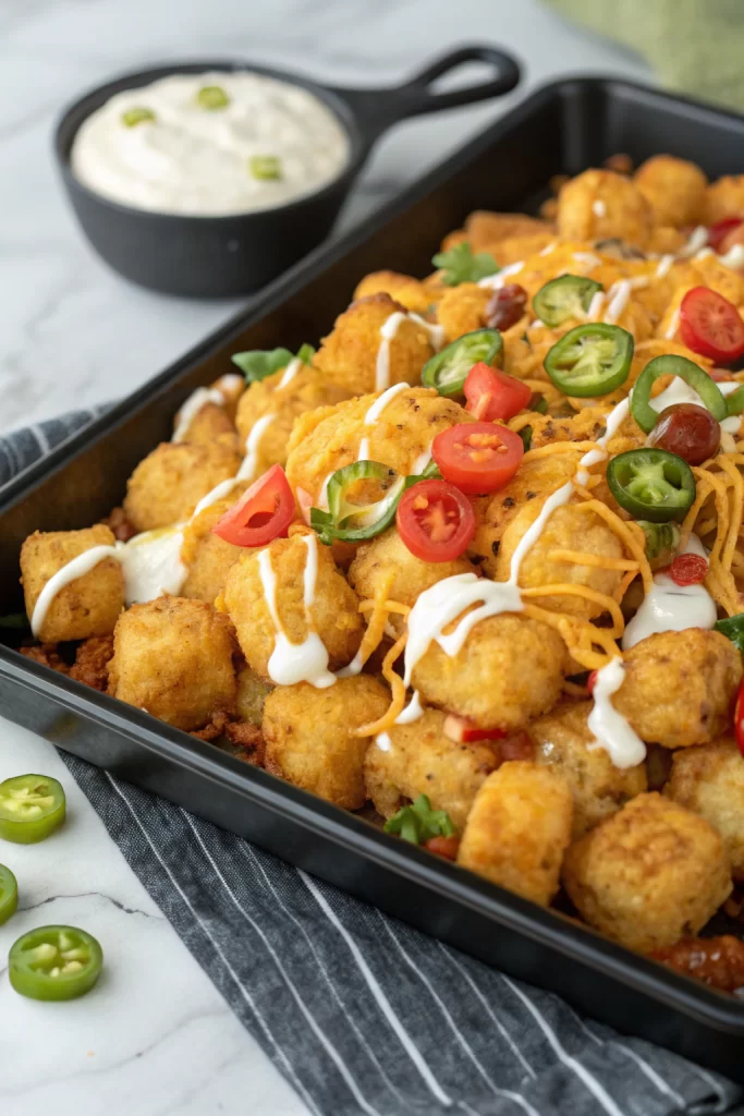 Tasty Loaded Tater Tot Nachos Recipe