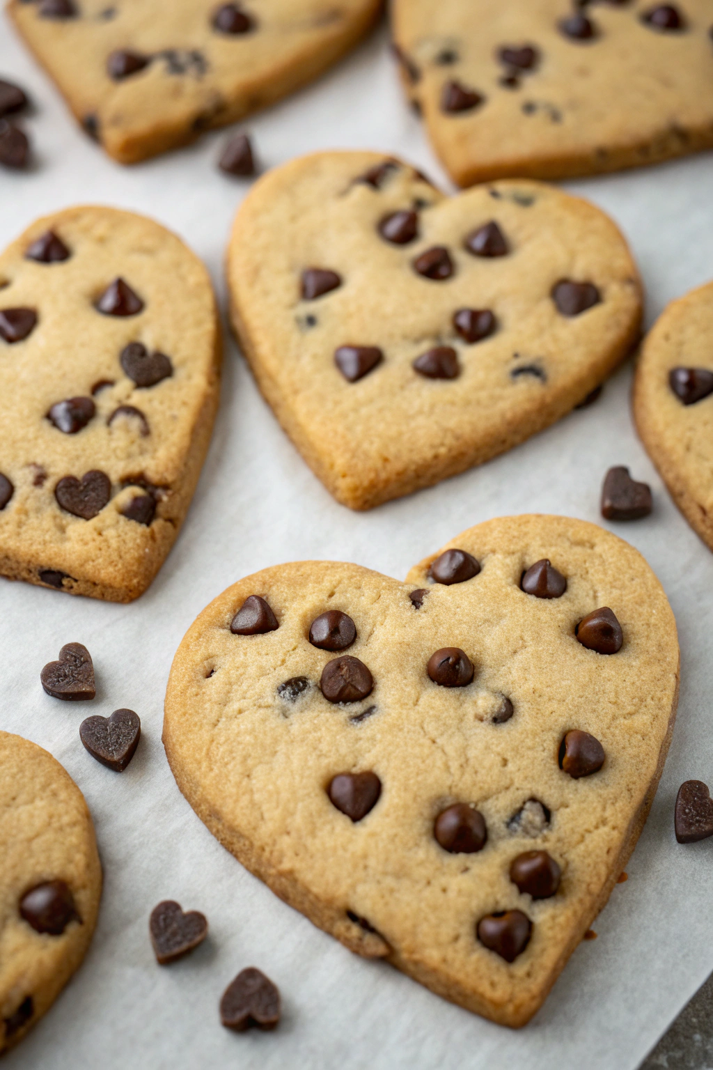 Valentine's Day Cookies with Chocolate Chips