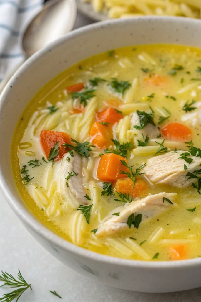 Avgolemono Greek Lemon Chicken Soup Recipe