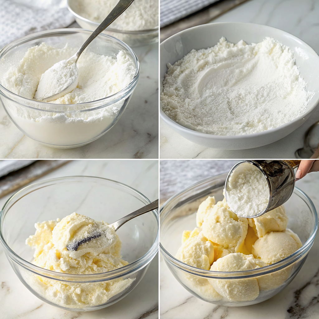 Combine Snow and Cream Mixture