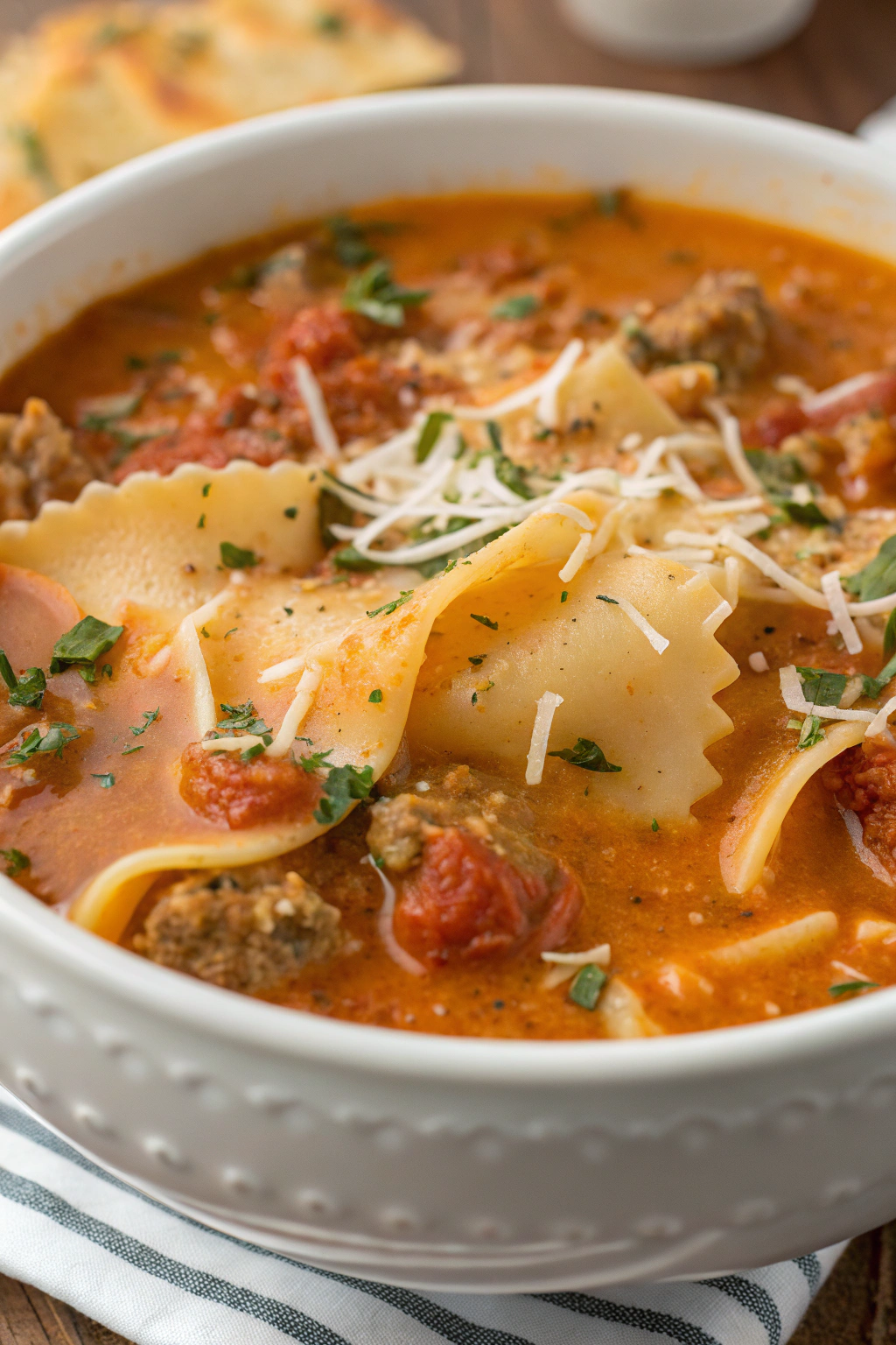 Easy Creamy Lasagna Soup Recipe