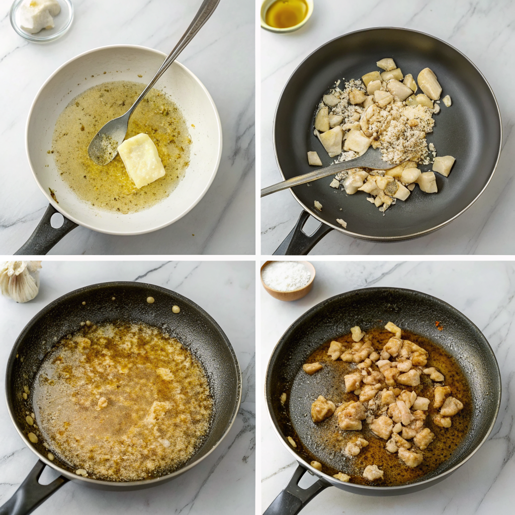 Garlic Butter Sauce & Coat Shrimp