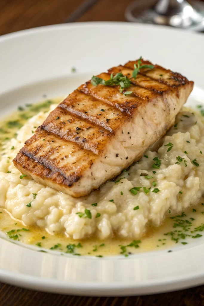 Grilled Sea Bass with Herb Butter