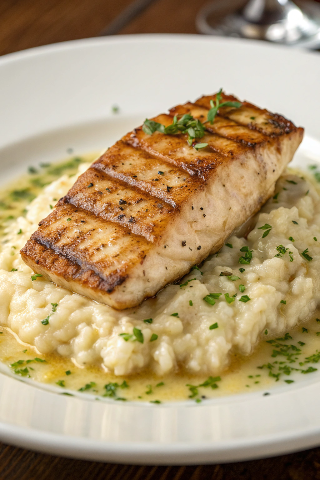 Grilled Sea Bass with Herb Butter