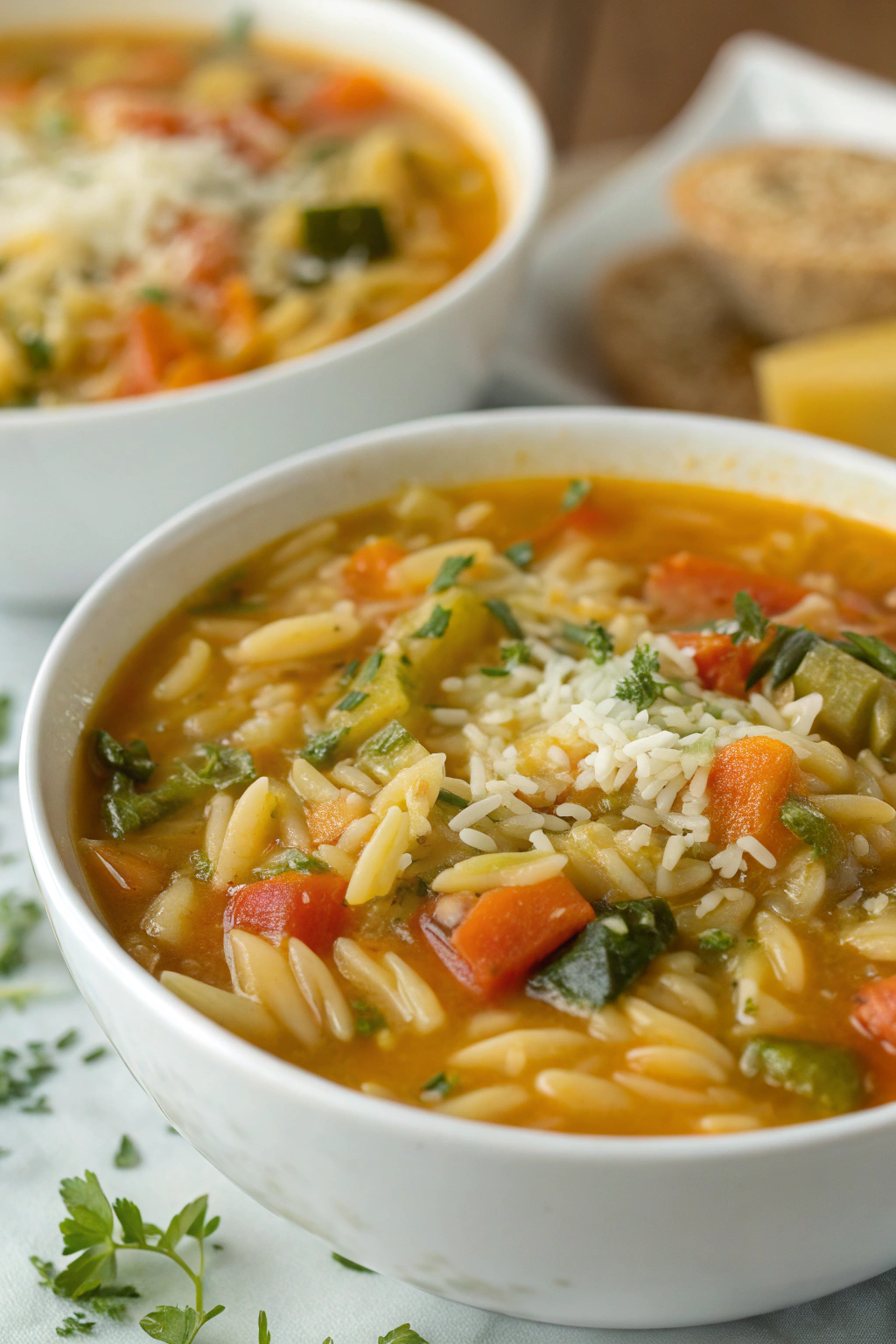 Healthy Vegetable Orzo Soup Recipe