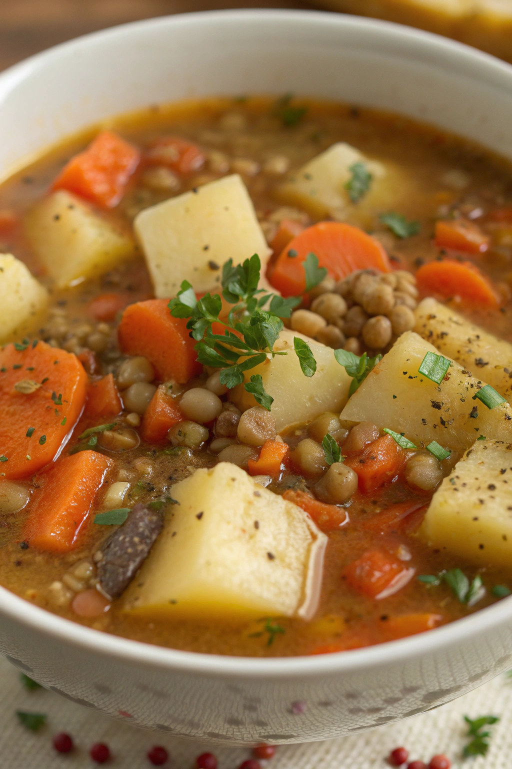 Hearty Lentil and Potato Soup Recipe