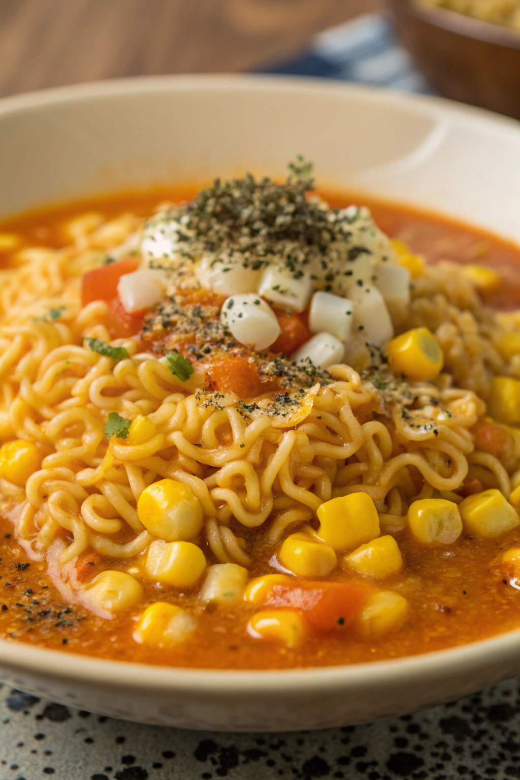 Korean Corn Cheese Instant Ramen Noodles