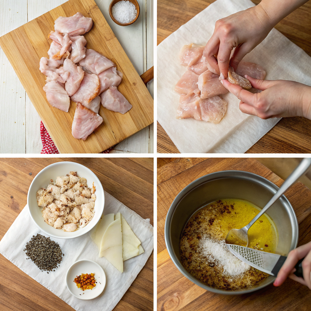 Season and brown the chicken