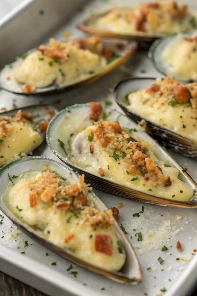 Stuffed Baked Mussels Recipe