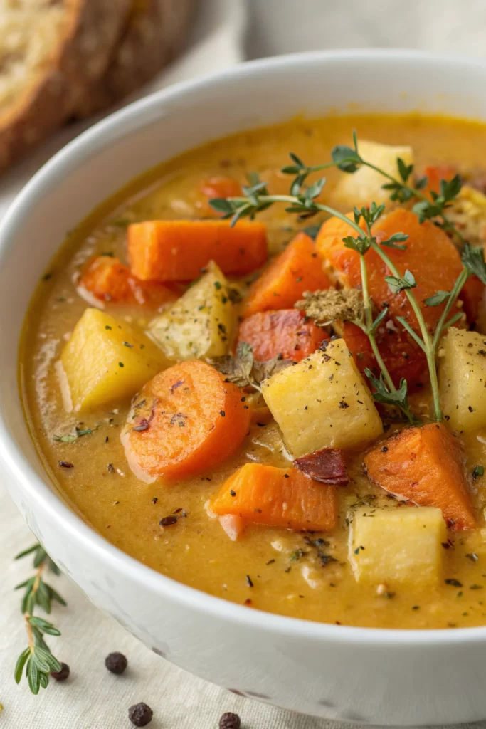 Tasty Roasted Winter Vegetable Soup Recipe