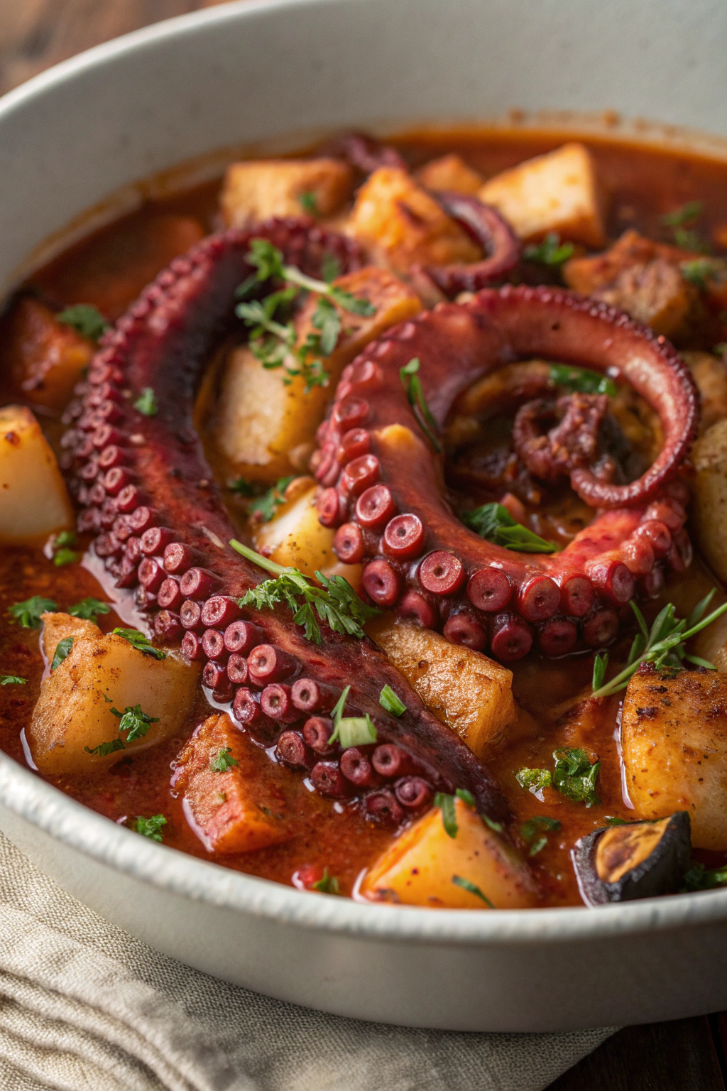 Braised Octopus with Smoky Romesco Sauce Recipe