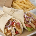 Chicken Sharwama Wrap with garlic sauce