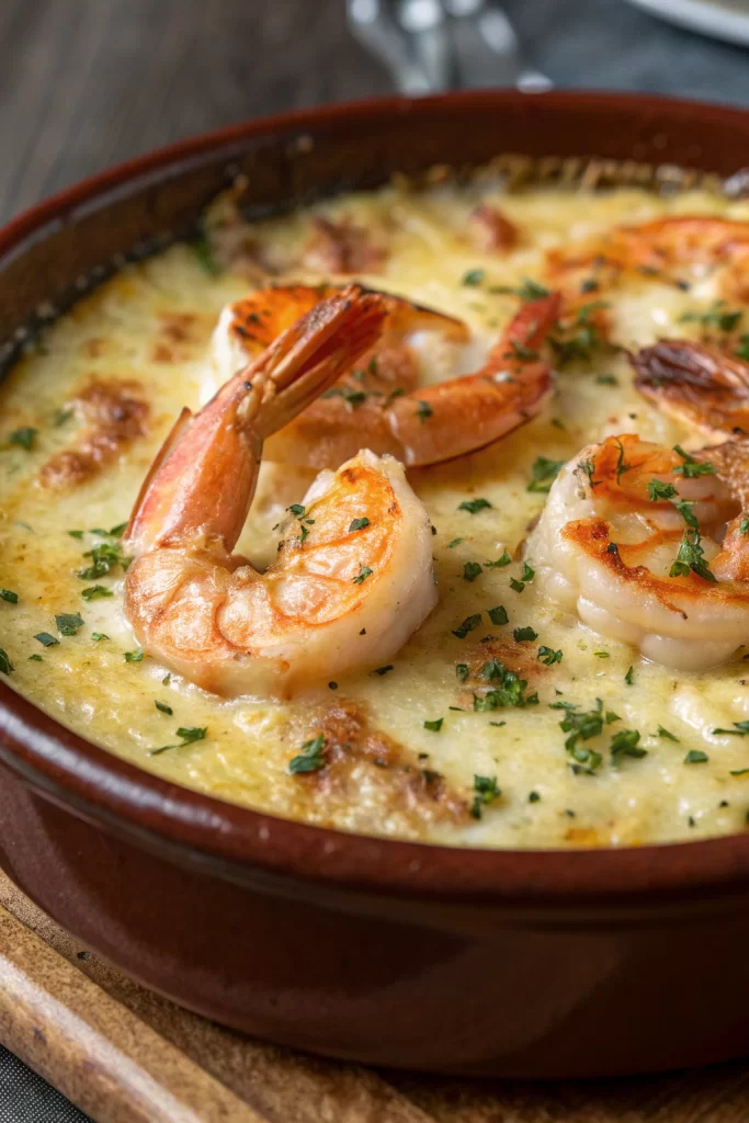 Creamy Seafood Gratin with Scallops Shrimp