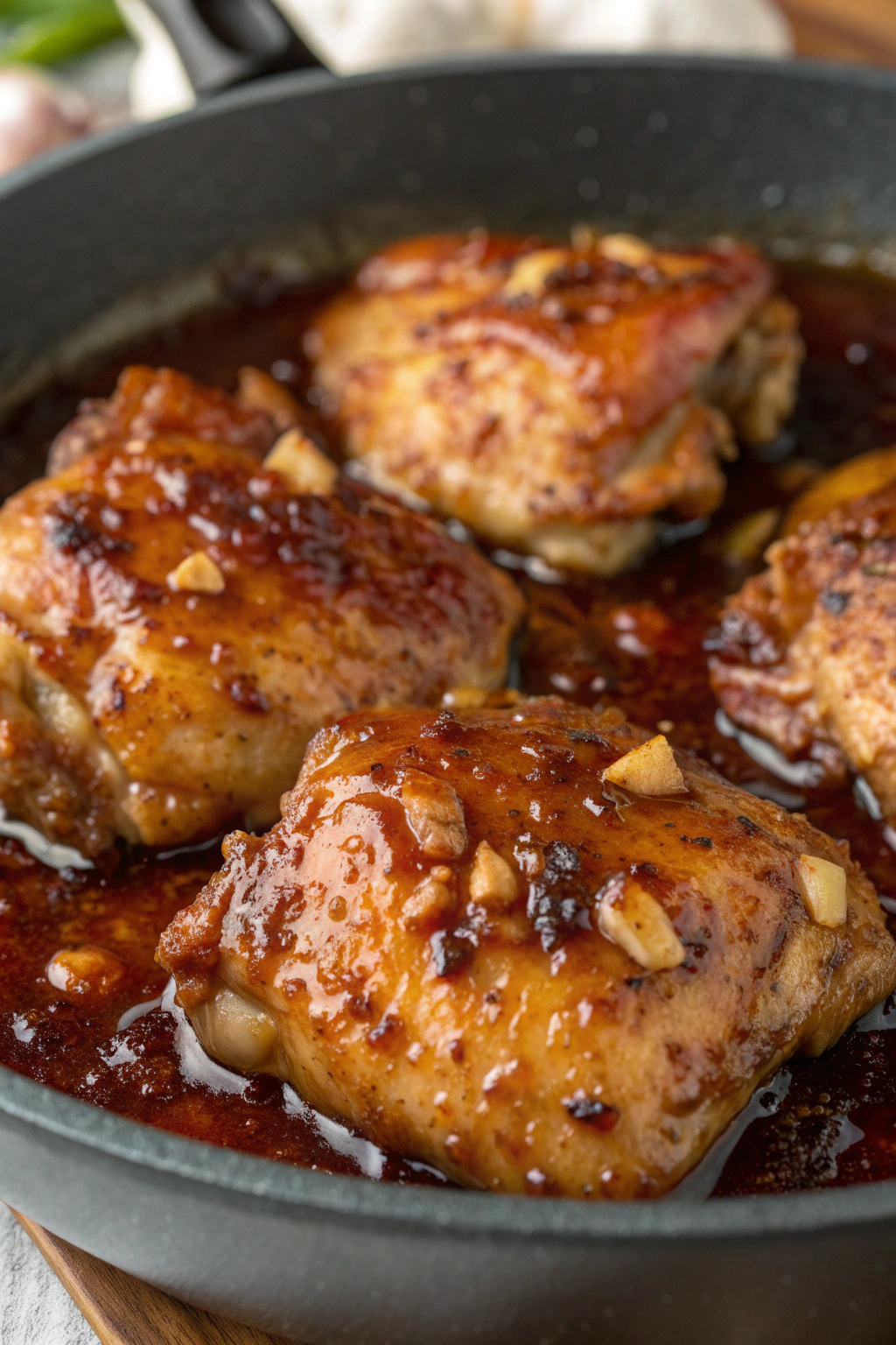Garlic Butter Chicken Thighs with Potatoes Skillet Recipe