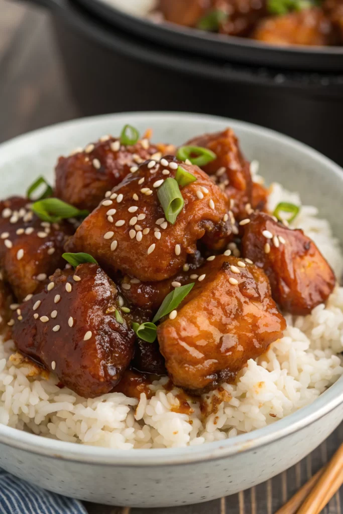 Honey Garlic Slow Cooker Chicken Thighs Recipe