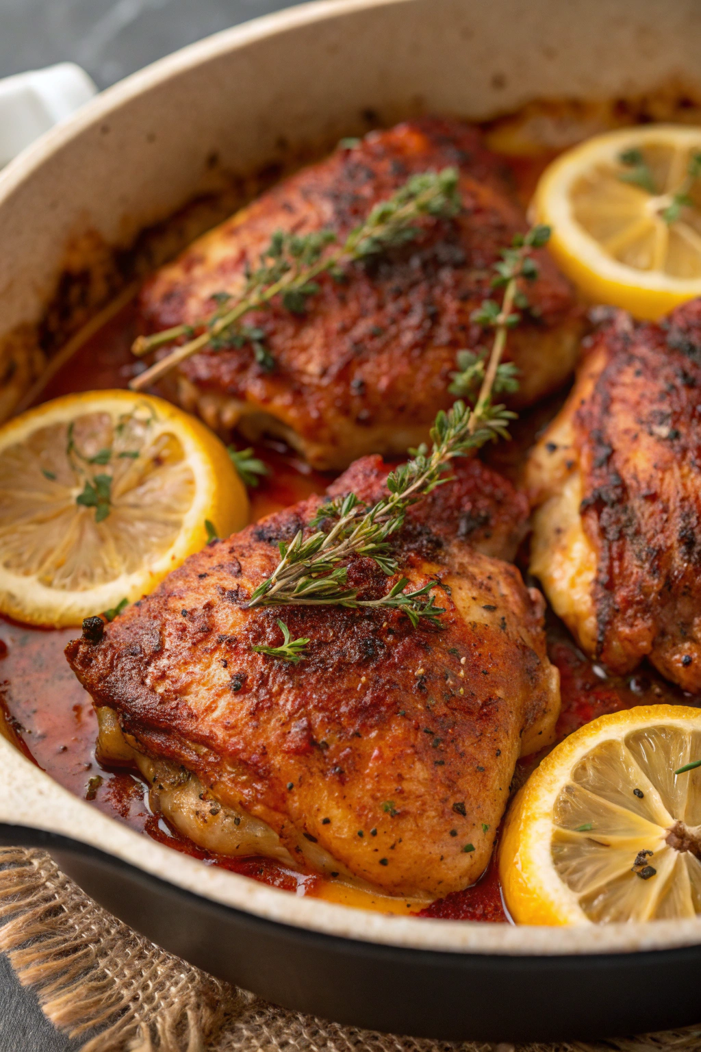 Lemon Paprika Roast Chicken Thighs Recipe