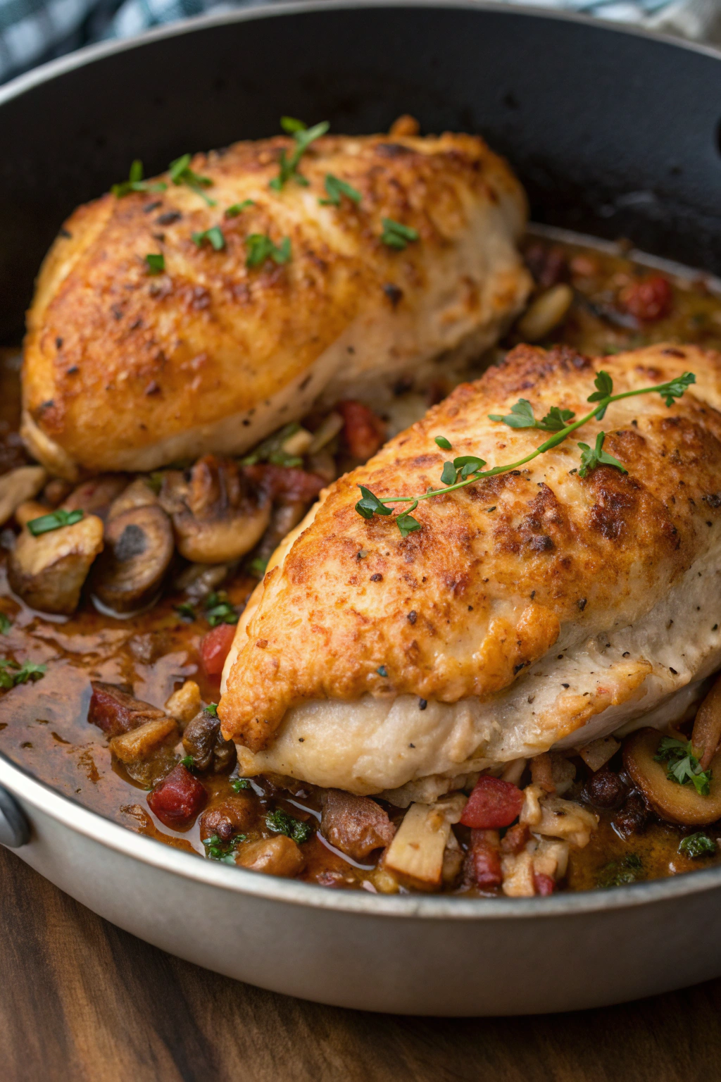 Mushroom Stuffed Chicken Breast Recipe