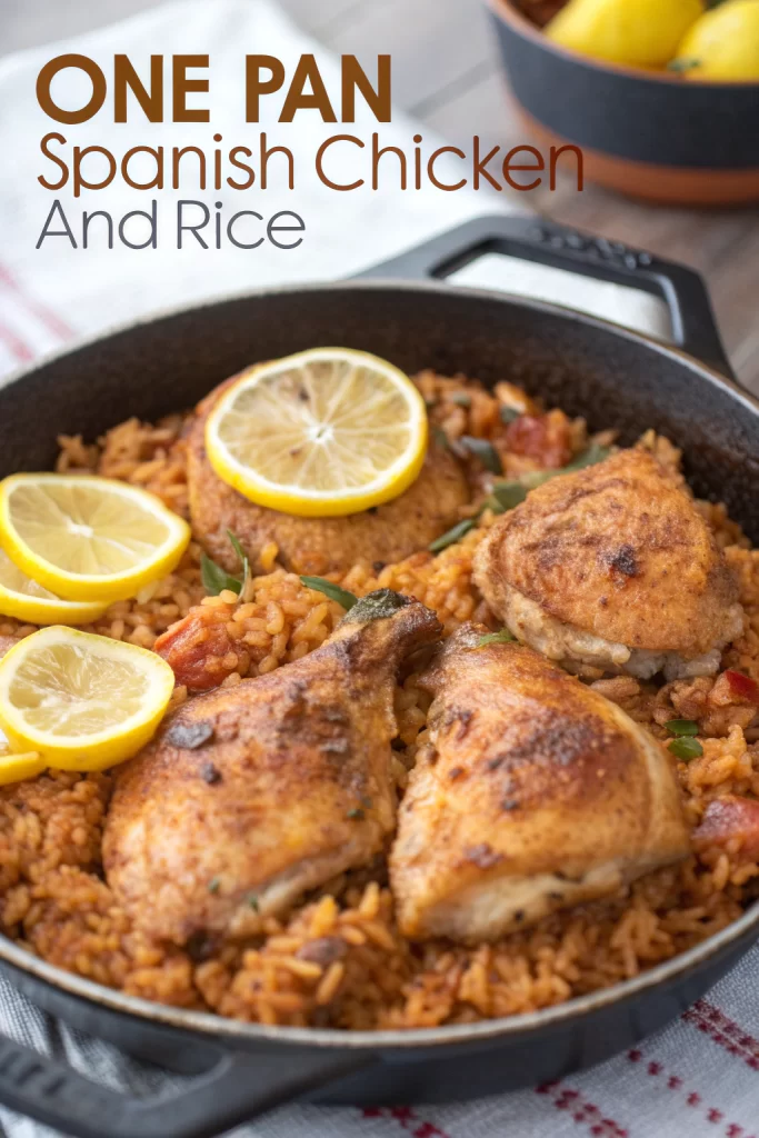One Pan Spanish Chicken Rice Recipe